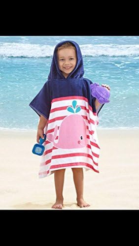 Kids Velour Hooded Towel Hood vacation Pool Beach Shower Bath Pink Purple Whale Fish Cover up Wrap Bath Shower toddler kids