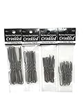 Crinkled Hairpin Variety 4-pack: Amish Made Heavy Duty Stainless Steel Crinkled Hair Pins: 3