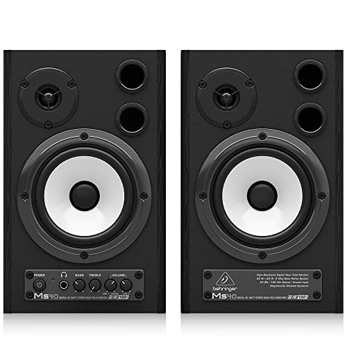 Behringer MS40 24-Bit/192 kHz Digital 40 Watt Stereo Near Field ...