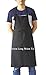 SEW UR LIFE (5 set Black Professional Resist Water Adjustable Extra Long Bib Apron 3 Pockets Home Kitchen Garden Restaurant Cafe Bar Pub Bakery for Cooking Chef Baker Servers Craft Unisex