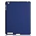 KHOMO - iPad 2 3 and 4 Generation Case - Dual Series - Super Slim Twill Dark Blue Cover with Rubberized Back and Smart Auto Wake Sleep Feature for Apple iPad 2, 3rd and 4th