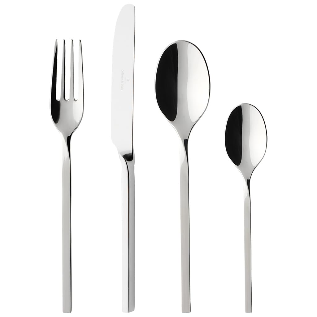 Villeroy & Boch NewWave Cutlery for up to 6 People, 24 Pieces, Stainless Steel