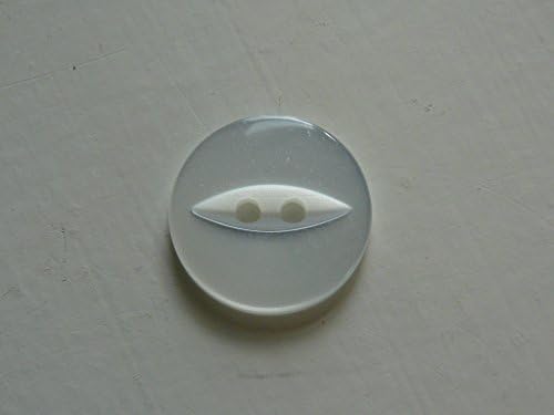 Pack of 100 New 14mm White fisheye Baby Buttons Polyester