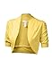makeitmint Women's Cropped Short or Long Sleeve Bolero Cardigan Shrug [S-3XL]