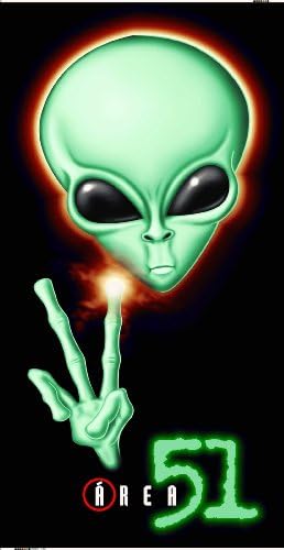 UFO Alien Area 51 Beach towel 30" x 60" made with soft and absorbent cotton