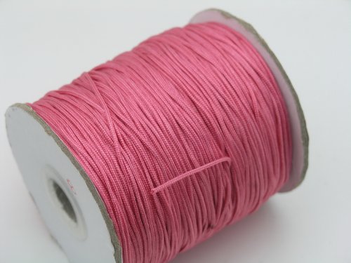 KONMAY 1 Roll 175yd Braided 1.5mm Nylon Shamballa Macram/beading Cord Lift Shade Cord (Dark Pink 106)