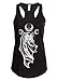 Womens Bat Design Black Loose Fit Tank Top Muscle Tee