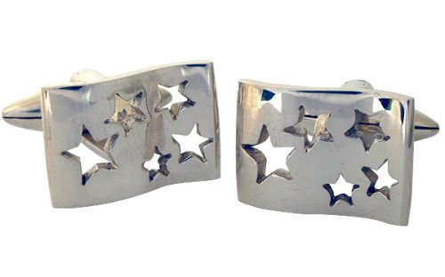 ZAUNICK Star Banner Cufflinks Sterling Silver