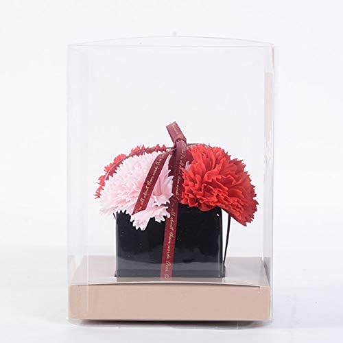 Yamer Mothers Day Gifts Artificial Carnation Rose Fragrance Perfume Flower Gift Box Soap Flower Forever Bouquet Gift Set Decorations 7.1 x 6 x 6 Inches