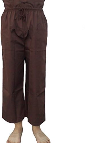 Malime Men's Meditation Pants Large Dark Brown