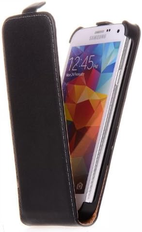 Yigoo Luxury PU Cover Samsung Galaxy S5 leather Flip Magnetic Folio Case for Business Black