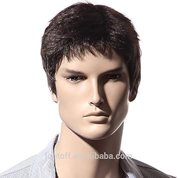 Buy Thrift Bazaar 12 Handsome Short Natural Black Curly Men Wigs