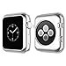 Apple Watch Case, UBOLE Scratch-resistant Flexible Lightweight Plated TPU Full Body Protective Case for iWatch Series 3, Series 2, series 1 (CLEAR+SILVER 42mm)
