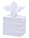 Cieltown White Cloth Napkins 1-Dozen, Solid Washable Fabric Napkins Set of 12, Perfect for Weddings, Parties, Holiday Dinner (17 x 17-Inch, White)
