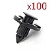 Partsam 100pcs 8mm Plastic Rivet Fastener Mud Flaps Fender Push Clips for Nissan 01553-0932