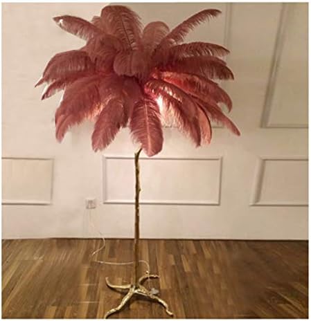 GUORUI Creative Feather Floor Lamp All Copper Tree Base Base Birthday Bedroom Bedside Living Room Branch Vertical Table Lamp High-grade Hotel Feather Modern Minimalist Styl 8 Colors to Choose from