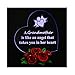 Giftgarden 7 Color LED Cake Topper Grandma Gift for Grandmother, Heart-shaped LED Stuff with Beautiful Red Roses Base, Mothers Day Gifts Idea for Grandmoms Valentines Day Christmas Birthday