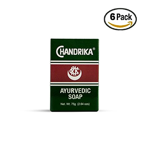 Chandrika Bath and Body Ayurvedic Bar Soap, 2.64 oz (Pack of 6)