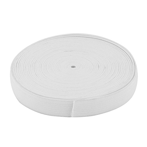 uxcell Tailor Polyester Handmade Sewing Stretchy Braided Elastic Band Strap 6 Yards White