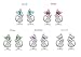 Cat Stud Earrings Screw Back Earring Pink Crystal EGW156