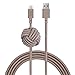 Native Union NIGHT Cable - 10ft Ultra-Strong Reinforced [Apple MFi Certified] iPhone / iPad Lightning to USB Charging Cable with Weighted Knot (Taupe)