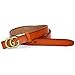Jomore Womens Genuine Leather 0.9″ Retro Vintage Thin Dress Belts For Jeans With Letter Buckle (Brown)   