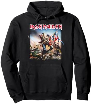 Amazon.com: Iron Maiden Distressed Logo Stacked Pullover Hoodie