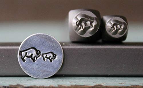 Brand New 2 Stamp 6mm and 4mm Buffalo Metal Punch Design 2 Stamp Set - Supply Guy - CH-186187