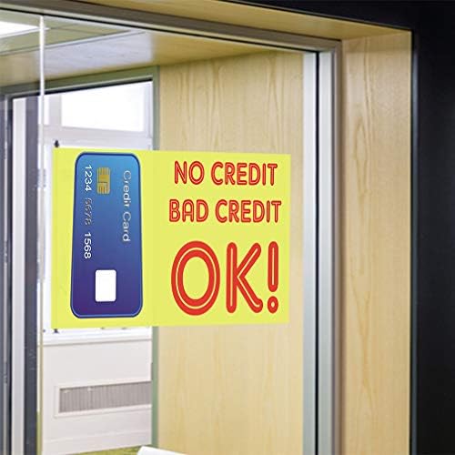 Store Signs Decal Sticker Multiple Sizes No Credit Bad Credit Ok