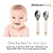Toddler Utensils, Kirecoo 2-Set Set Stainless Steel Toddler Silverware with Toddler Fork and Baby Spoon, Come with Travel Carrying Case BPA Free