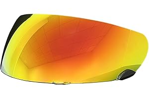 ZQIYDYP Qualifier DLX Mips Helmet Visor,UV Protection Motorcycle Helmet Face Shield Compatible with Bell Qualifier DLX Mips/Qualifier/Star/Vortex/RS-1/RS-2/Revolver(Revo Deep Red)