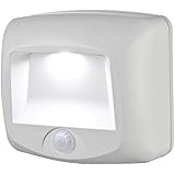 Mr. Beams MB530 Wireless Battery-Operated Indoor/Outdoor Motion-Sensing LED Step/Stair Light, White