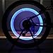 Auto Accessories Bike Supplies Neon Blue Strobe LED Tire Valve Caps,Tuscom (Blue)
