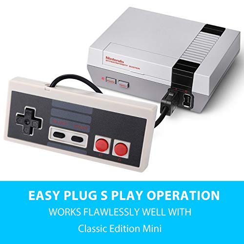 NES Classic Mini Wired Controller - Aterox Replacement Joypad Gamepad with Extended 6FT Cable for New 2016 Nintendo Entertainment System Game Console (2 Pack)