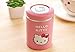 Portable Stainless Auto Car Cigarette Ashtray Ash Bin with Lid Cover and LED Light, Pink Hello Kitty