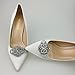 Ruihfas Pack of 2 Vintage Women's Removable Rhinestones Shoes Clips Decoration Wedding Party (Black Rhinestone)