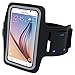 i2 Gear Phone Armband for iPhone 16, 15, 14 and Galaxy S23, S22, S10, S9 with Card Holder (Black)