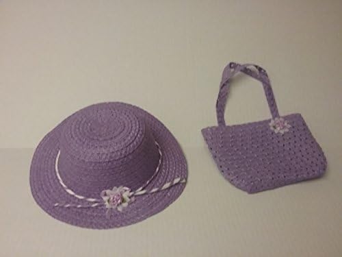 Girls Tea Party Hat and Purse Dress Up Easter Set - Purple
