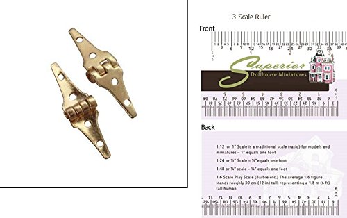 Dollhouse Miniature Triangle Hinges, 4/pk
