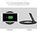 GooDee QI Portable Wireless Charger Pad Stand for Samsung S7/S7 Edge/S6/S6 Edge, Nexus, LG, Nokia, and All Qi-Enabled Devices, USB Cable Included-Black