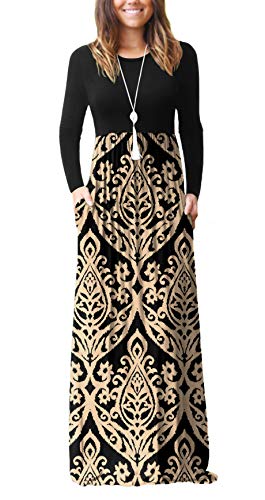 knee length dresses for ladies GRECERELLE Women's Casual Loose Pocket Long Dress Short Sleeve Split M –  MODAndME