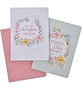 Christian Art Gifts Slim Scripture Notebooks for Women, The Lord Delights in You/Rejoice in the L...