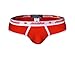 AUSSIEBUM Men's Underwear WJ Patriot Brief Wht-Ab Red L