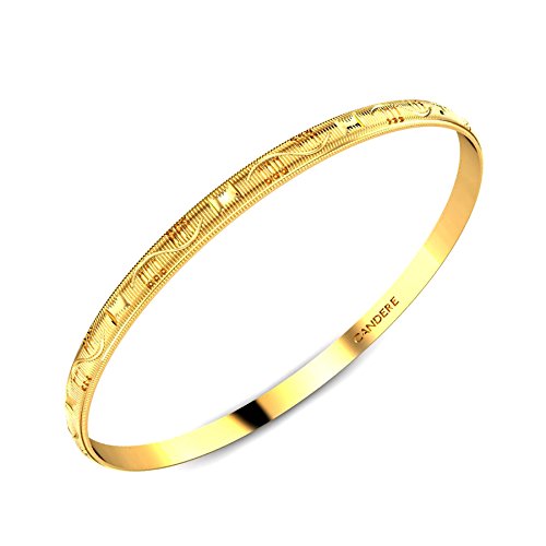 Contemporary Collection 22k Yellow Gold Dimple Bangle