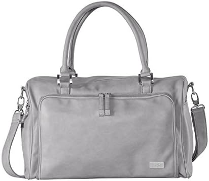 Isoki Double Zip Satchel Baby Change Bag in Light Grey