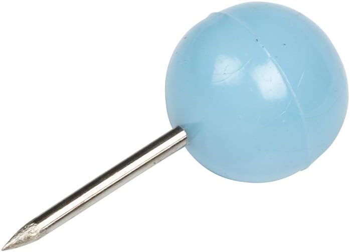 JAM PAPER Colourful Push Pins - Round Head Map Thumb Tacks - Baby Blue Pushpins - 100/Pack - Image 4