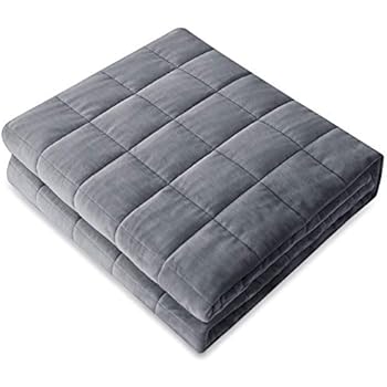 Amy Garden Plush Weighted Blanket More Smaller Pockets Weighted Blanket | Soft Plush Heavy Blankets for Adult, Women, Men (48x72 Inch,15 lbs for 120-180 lbs Individual, Grey)