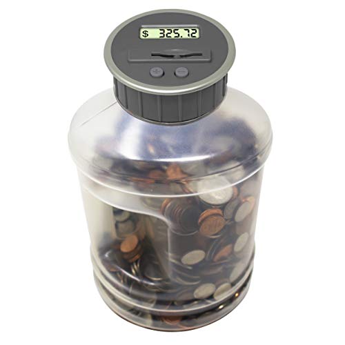 Jumbo Digital Coin Counter Bank Extra Large Savings Jar for Pennies
