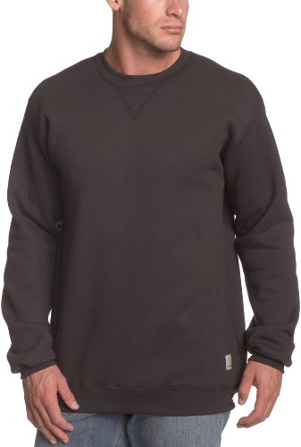 Carhartt Men's Big & Tall Midweight Sweatshirt Crewneck Original Fit,Black,XXX-Large