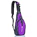 LC Prime FBA_CH058PE Â Sling Bag Chest Shoulder Unbalance Gym Fanny Backpack Sack Satchel Outdoor Bike Nylon Fabric Purple 1
